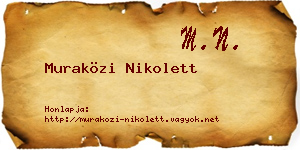 Muraközi Nikolett névjegykártya
