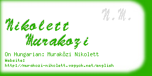 nikolett murakozi business card